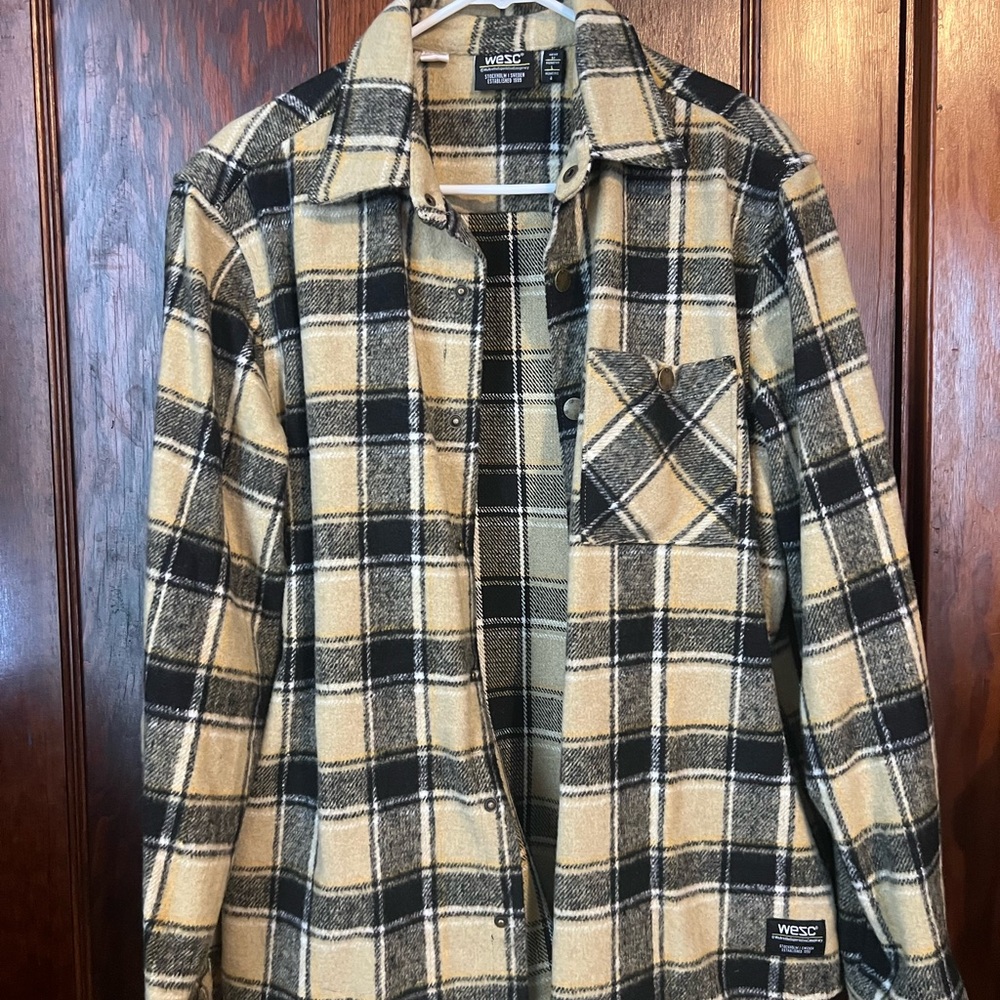 Wesc Checkered Shirt in Black and Tan